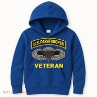 Us Paratrooper Airborne Division Army Veteran Gift Kids Hoodie thumb 0