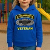 Us Paratrooper Airborne Division Army Veteran Gift Kids Hoodie thumb 3