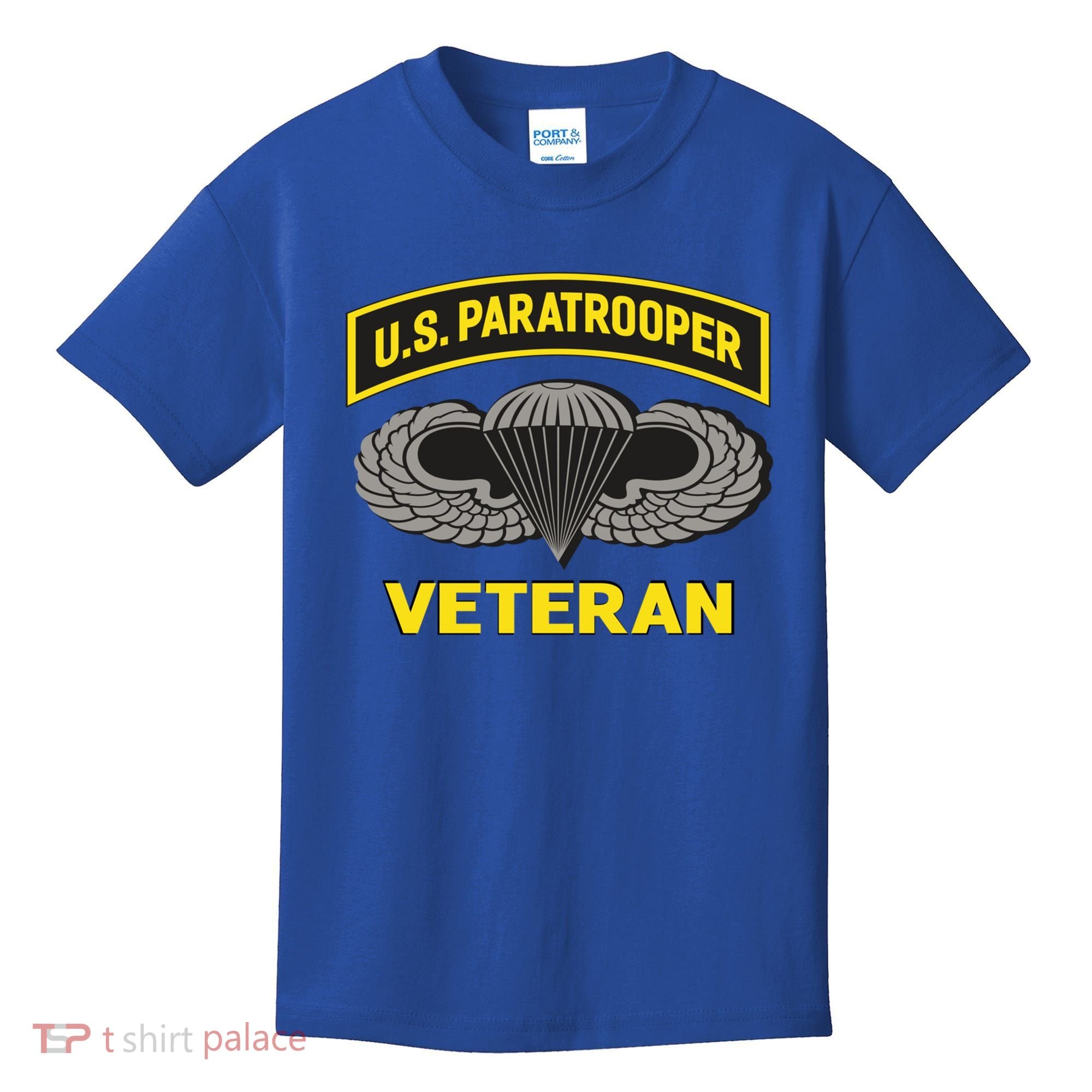 Us Paratrooper Airborne Division Army Veteran Gift Kids T-Shirt