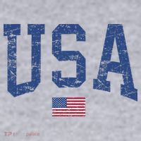 USA  Patriotic American Flag Distressed Women's Sweatshirt thumb 2