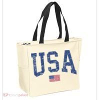 USA  Patriotic American Flag Distressed Tote Bag thumb 2