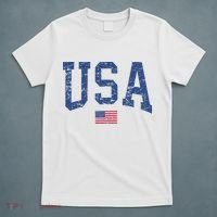 USA  Patriotic American Flag Distressed T-Shirt thumb 5