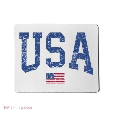 USA  Patriotic American Flag Distressed Mousepad