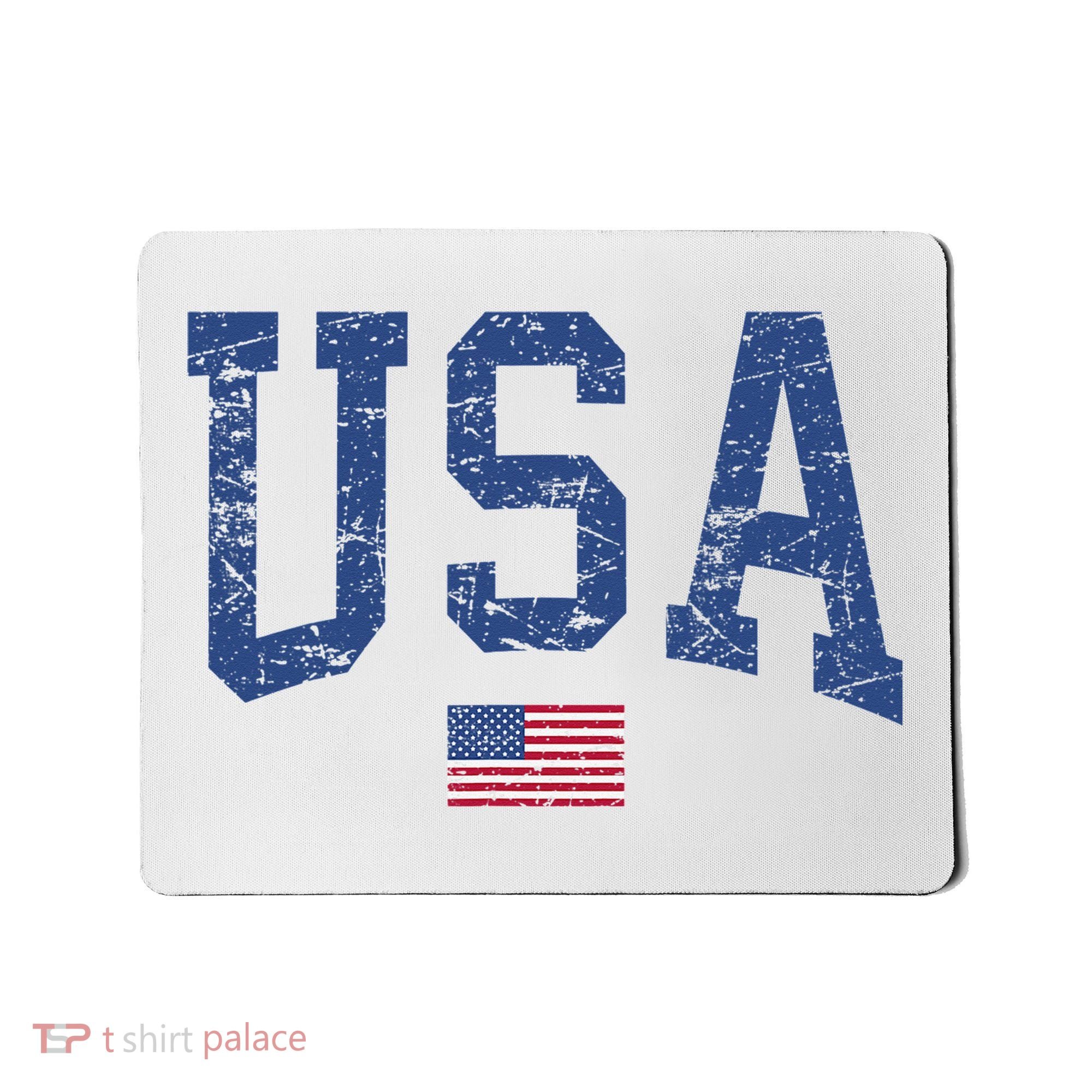 USA  Patriotic American Flag Distressed Mousepad