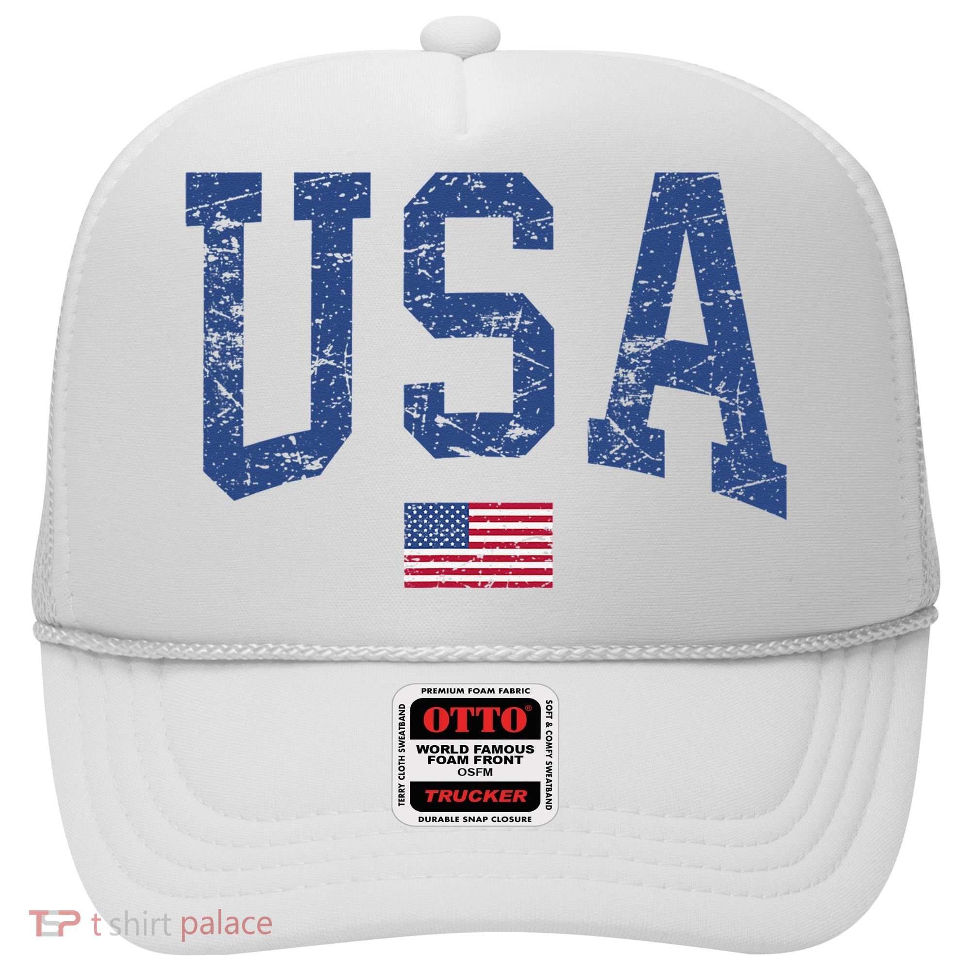 USA  Patriotic American Flag Distressed Hat