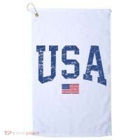 USA  Patriotic American Flag Distressed Golf Towel thumb 0