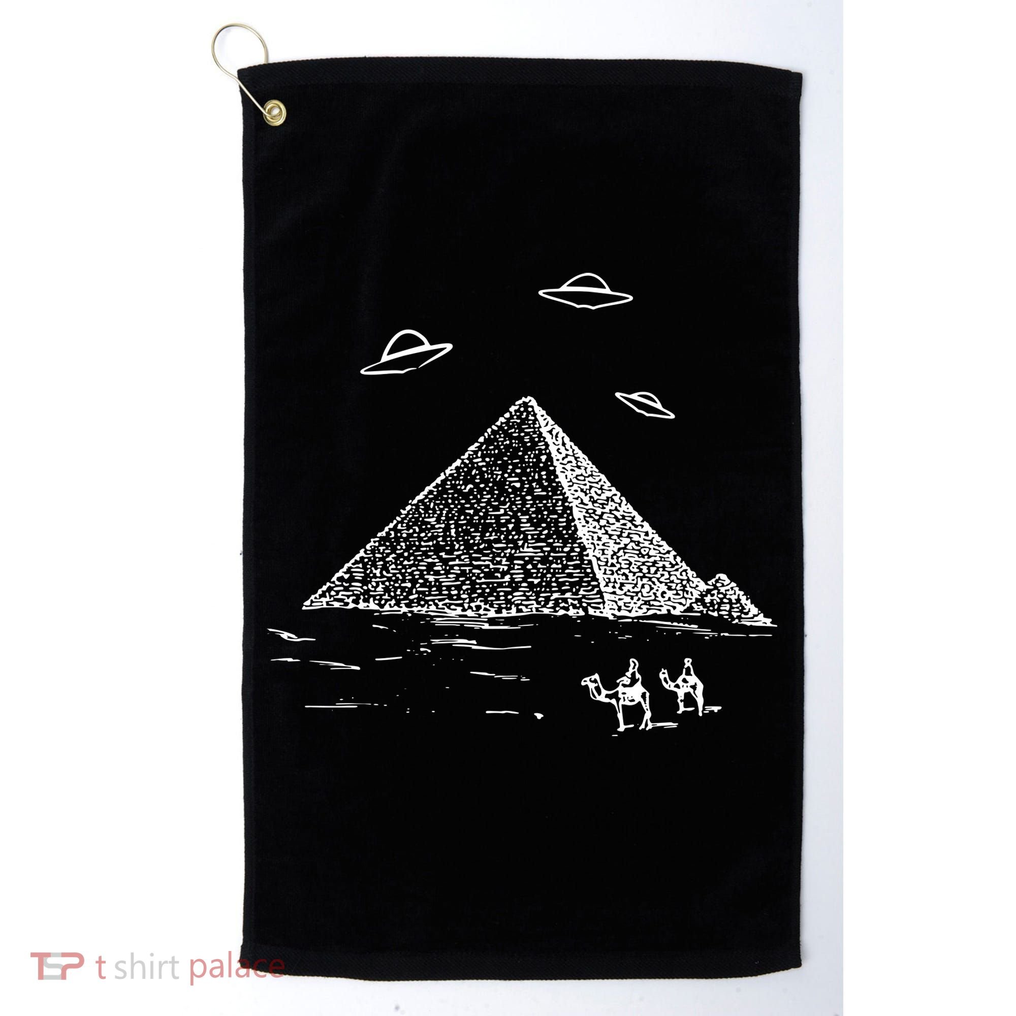 Ufo Pyramid Alien Cool Golf Towel