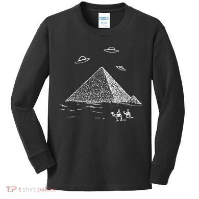 Ufo Pyramid Alien Cool Kids Long Sleeve Shirt