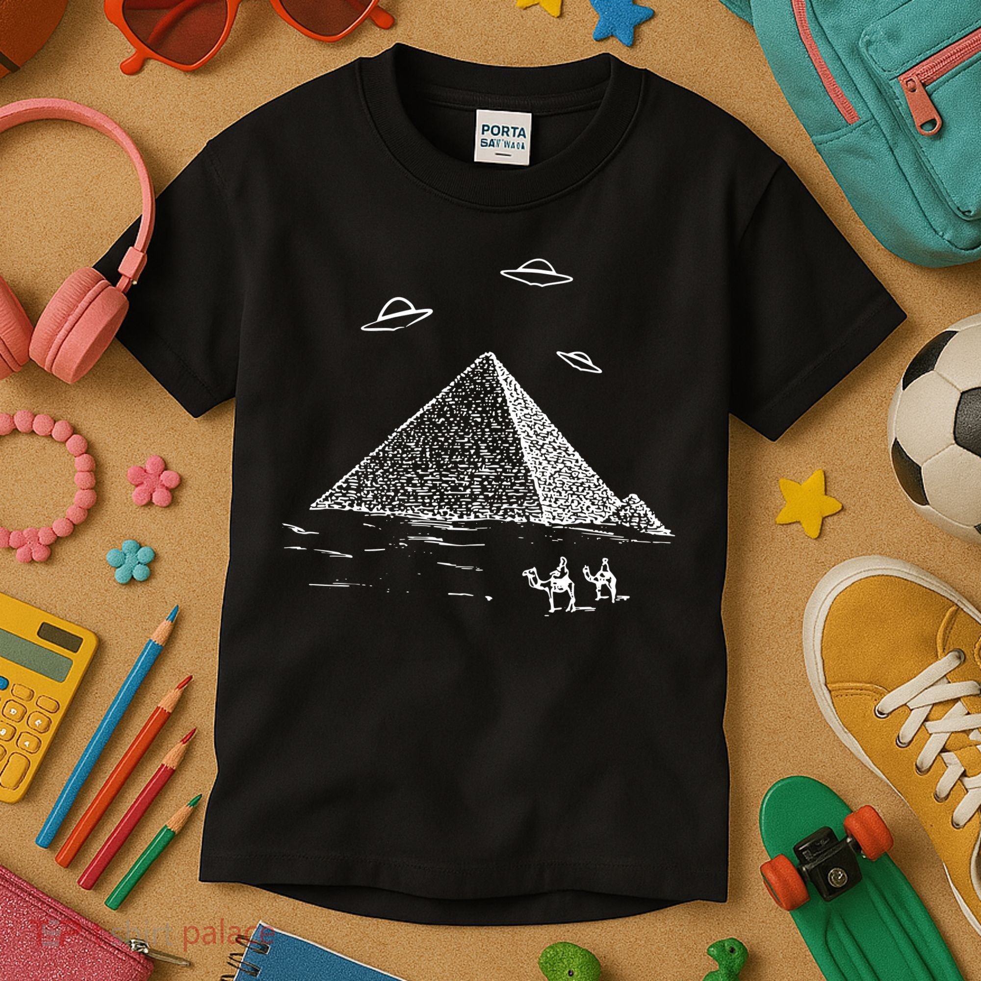 Ufo Pyramid Alien Cool Kids T-Shirt