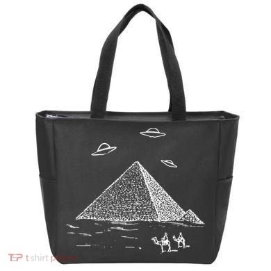 Ufo Pyramid Alien Cool Tote Bag