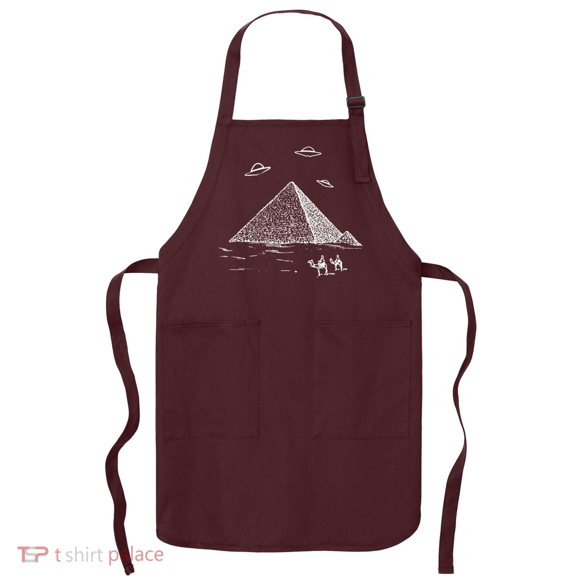Ufo Pyramid Alien Cool Apron