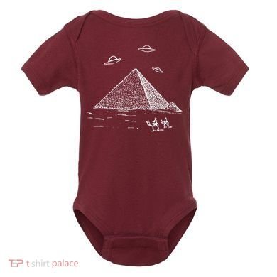 Ufo Pyramid Alien Cool Baby Bodysuit