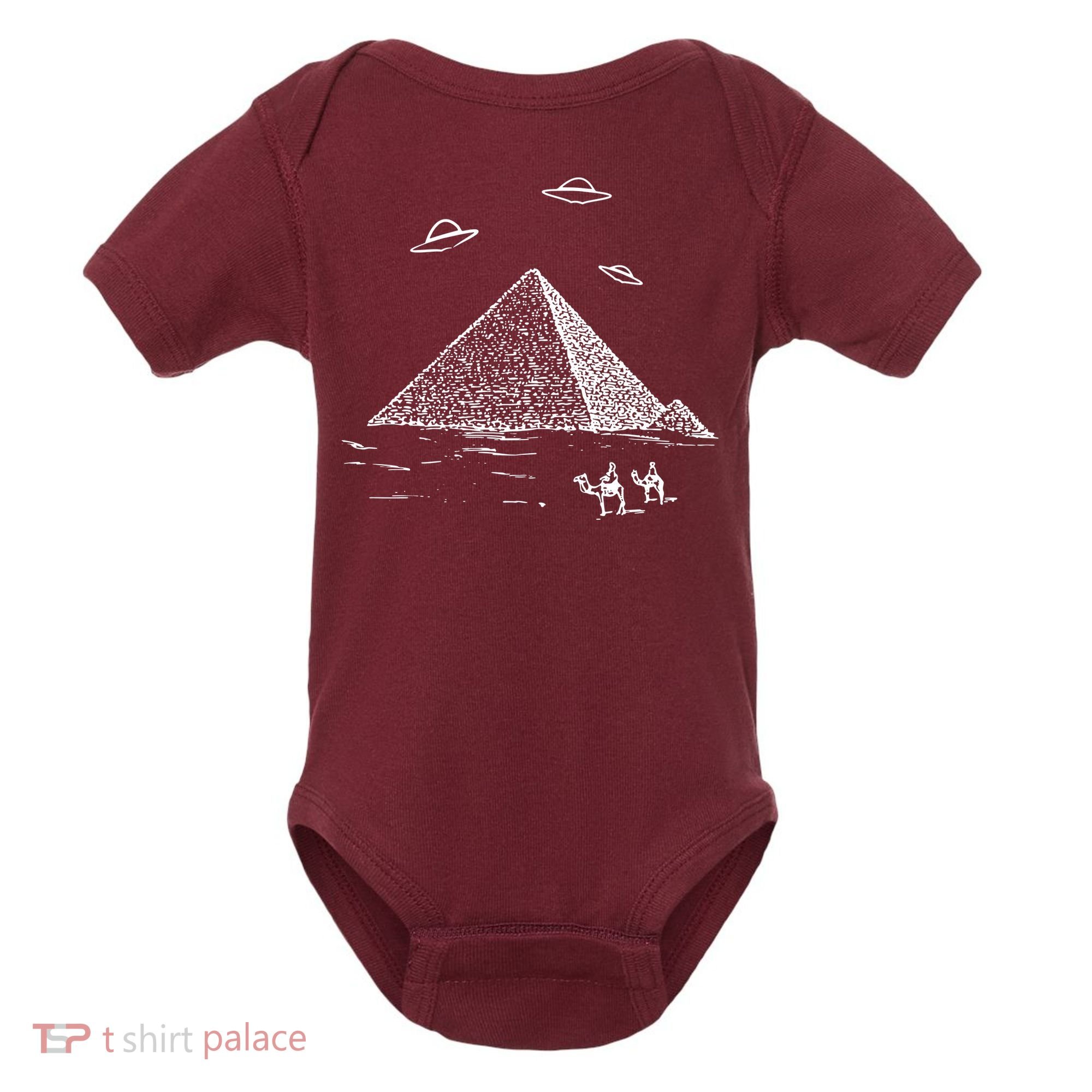 Ufo Pyramid Alien Cool Baby Bodysuit