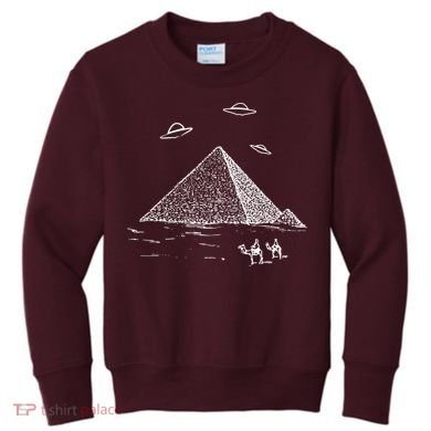 Ufo Pyramid Alien Cool Kids Sweatshirt