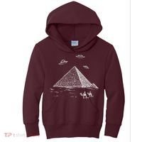 Ufo Pyramid Alien Cool Kids Hoodie thumb 0