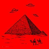 Ufo Pyramid Alien Cool Santa Hat thumb 1