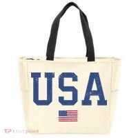 USA Patriotic American Flag Distressed Tote Bag thumb 0
