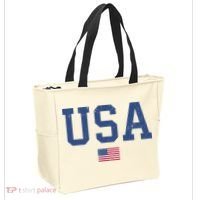 USA Patriotic American Flag Distressed Tote Bag thumb 2