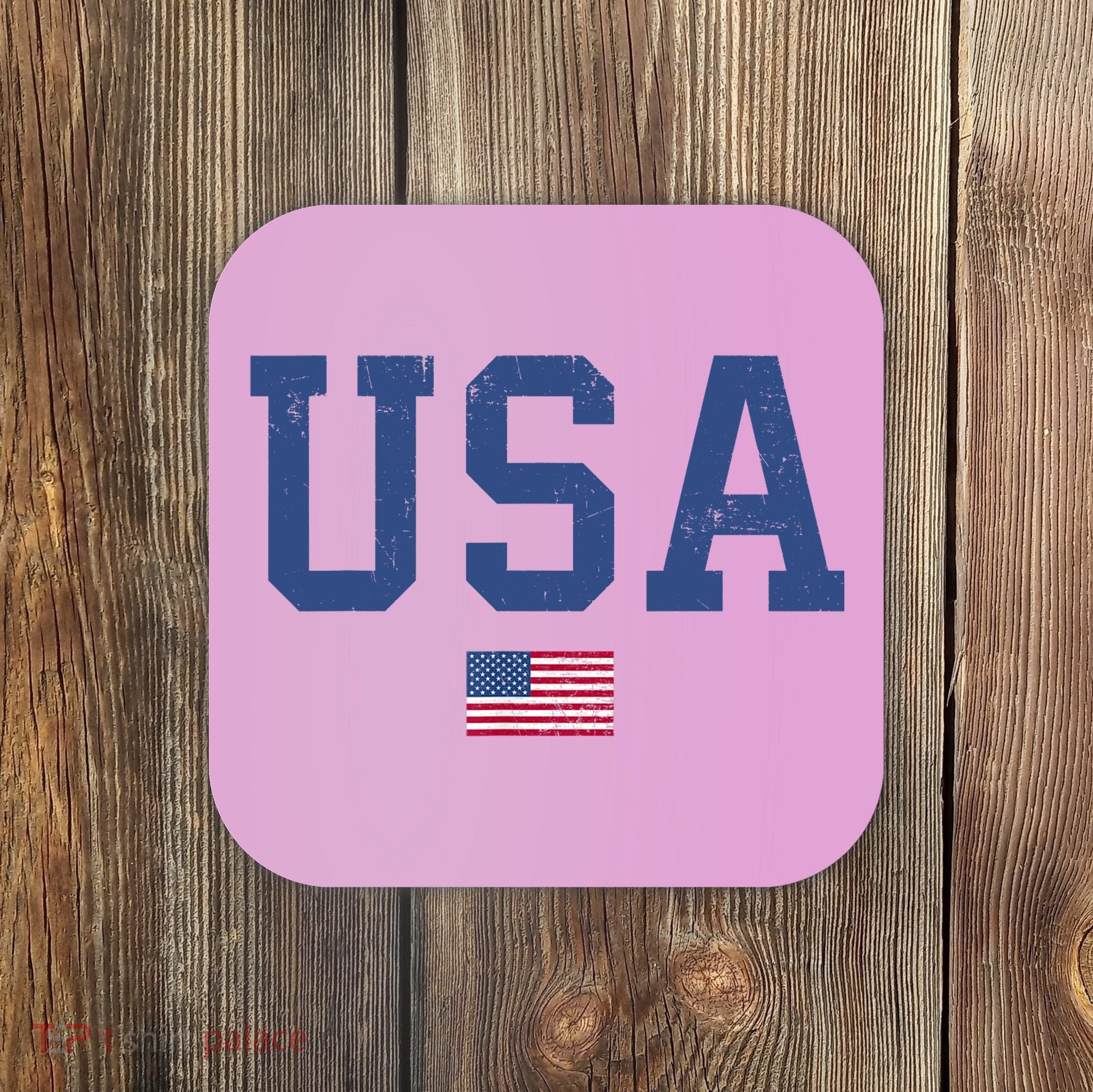 USA Patriotic American Flag Distressed Coaster