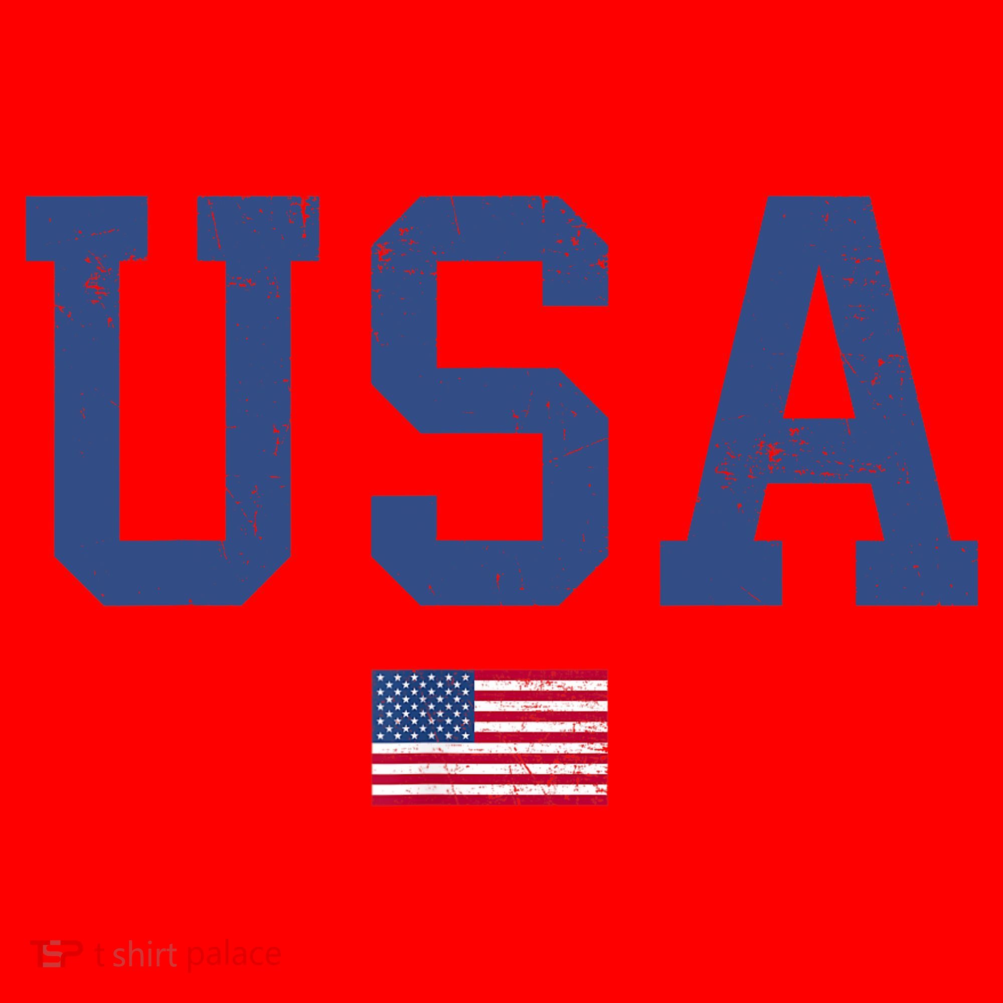 USA Patriotic American Flag Distressed Santa Hat