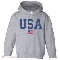 USA Patriotic American Flag Distressed Toddler Hoodie thumb 0