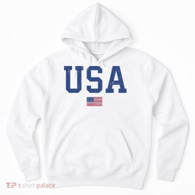 USA Patriotic American Flag Distressed Hoodie