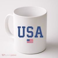 USA Patriotic American Flag Distressed Coffee Mug thumb 0