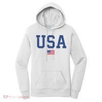 USA Patriotic American Flag Distressed Women's Hoodie thumb 0