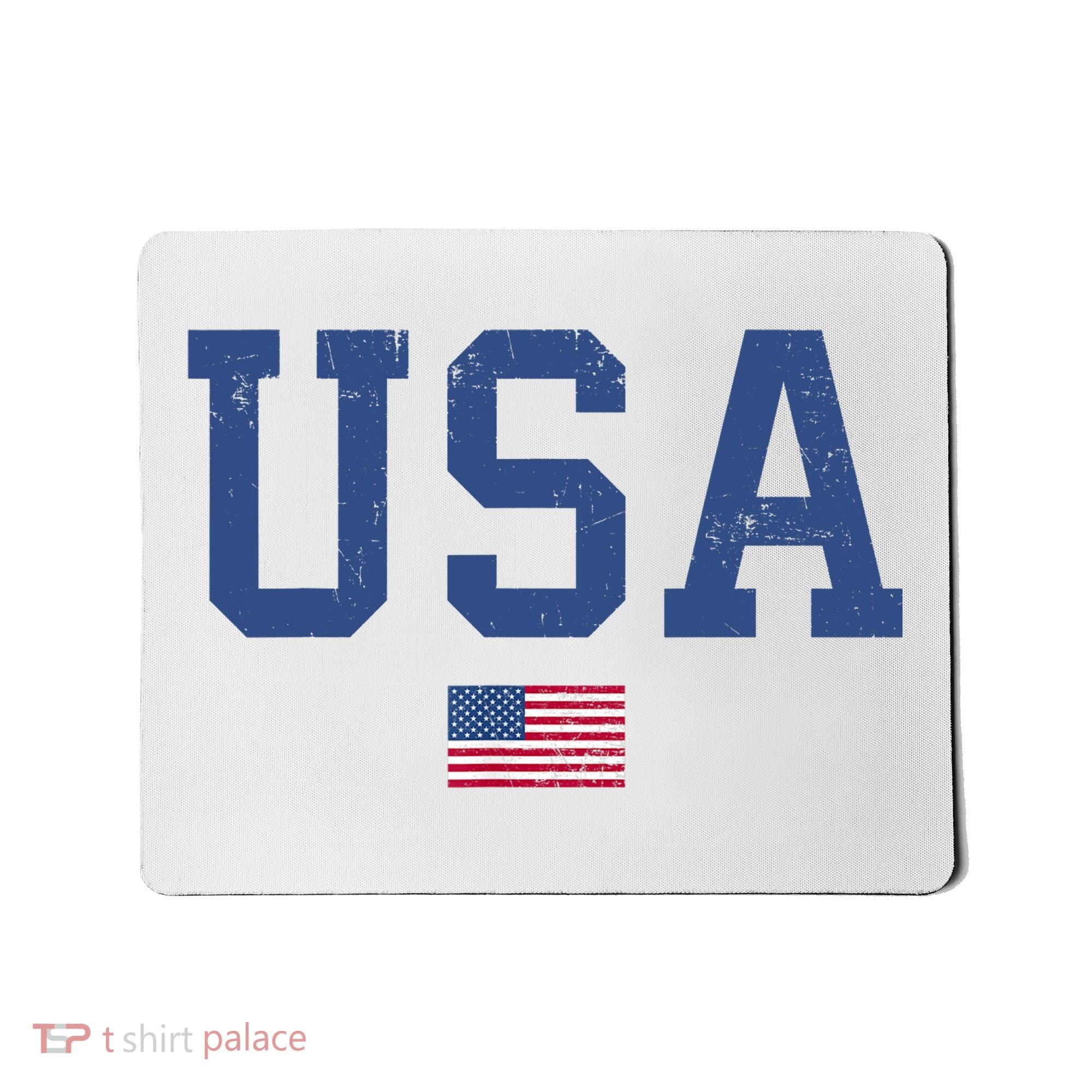 USA Patriotic American Flag Distressed Mousepad