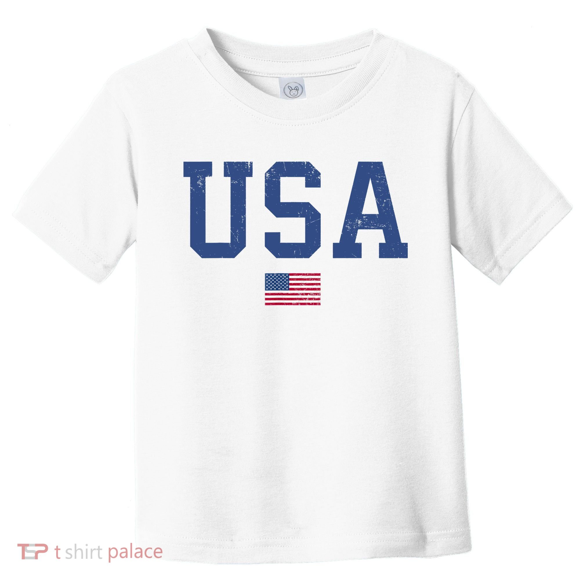 USA Patriotic American Flag Distressed Toddler T-Shirt