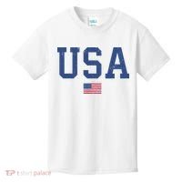 USA Patriotic American Flag Distressed Kids T-Shirt thumb 0