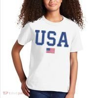 USA Patriotic American Flag Distressed Kids T-Shirt thumb 2