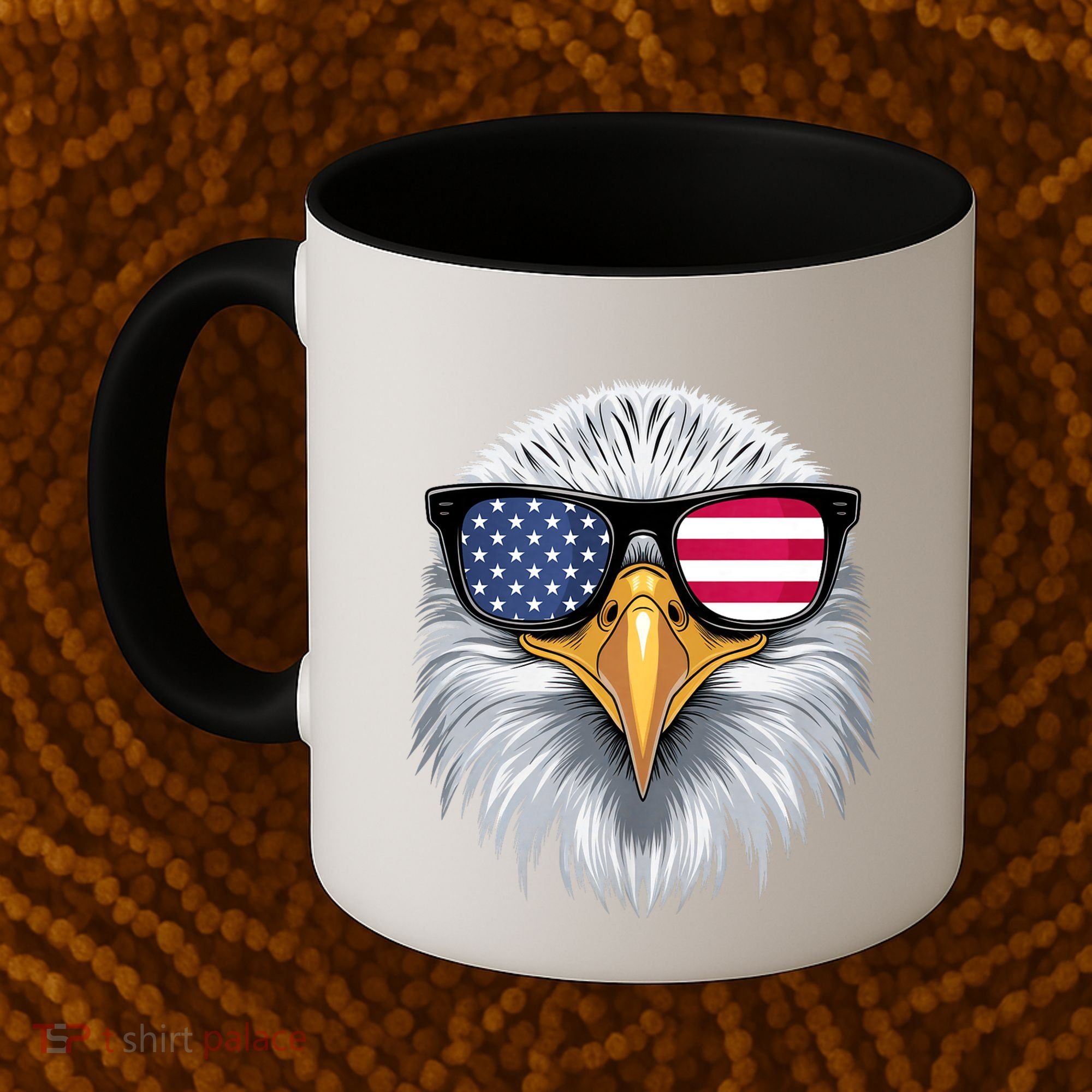 Usa Patriotic American Flag Bald Eagle Sunglasses July 4th Coffee Mug