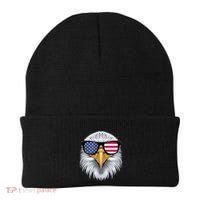 Usa Patriotic American Flag Bald Eagle Sunglasses July 4th Beanie thumb 0