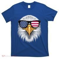 Usa Patriotic American Flag Bald Eagle Sunglasses July 4th T-Shirt thumb 0