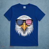 Usa Patriotic American Flag Bald Eagle Sunglasses July 4th T-Shirt thumb 5