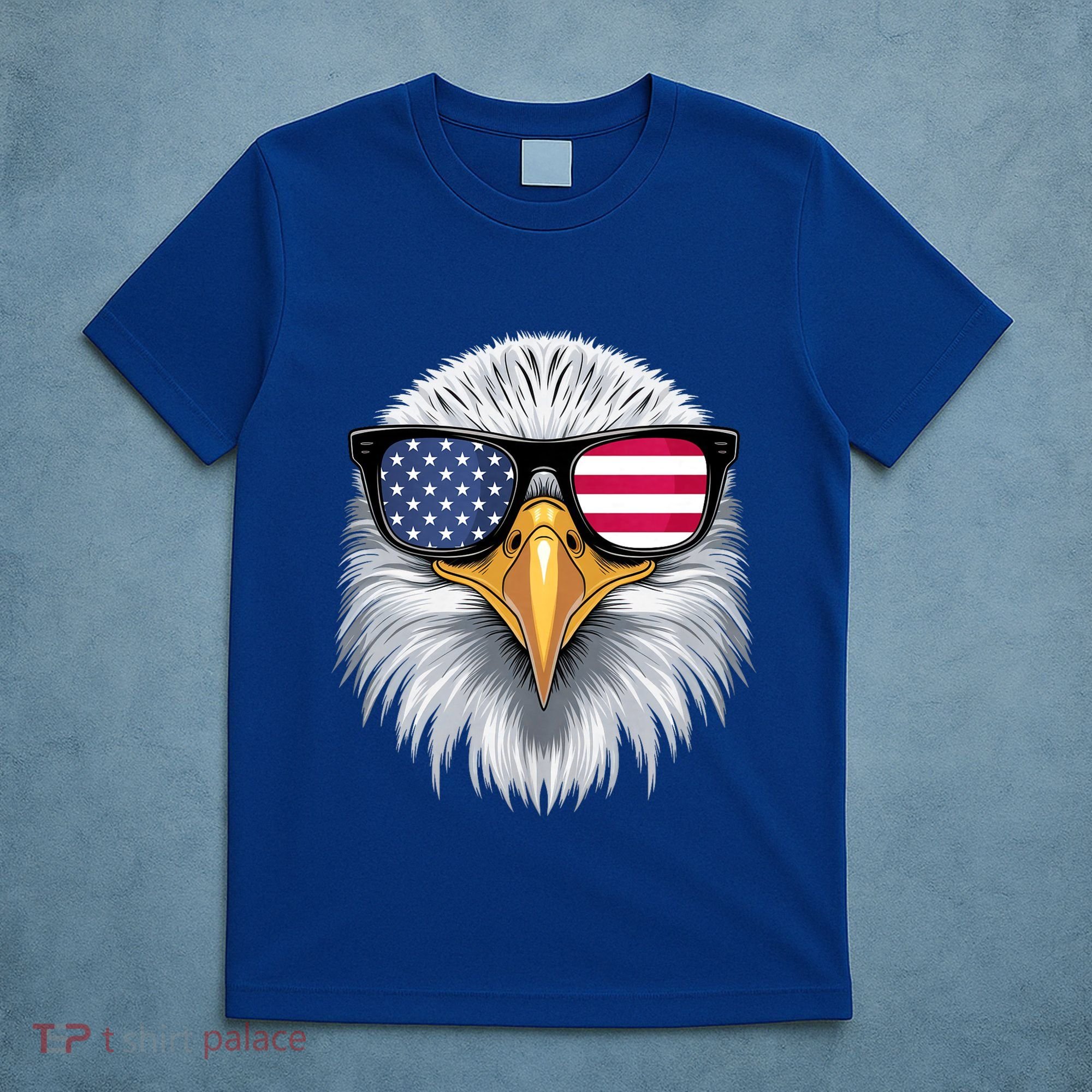 Usa Patriotic American Flag Bald Eagle Sunglasses July 4th T-Shirt