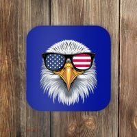 Usa Patriotic American Flag Bald Eagle Sunglasses July 4th Coaster thumb 0