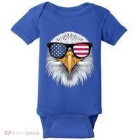 Usa Patriotic American Flag Bald Eagle Sunglasses July 4th Baby Bodysuit thumb 0