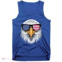 Usa Patriotic American Flag Bald Eagle Sunglasses July 4th Tank Top thumb 0