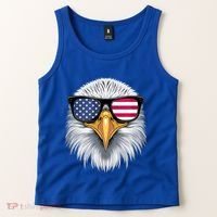 Usa Patriotic American Flag Bald Eagle Sunglasses July 4th Tank Top thumb 2