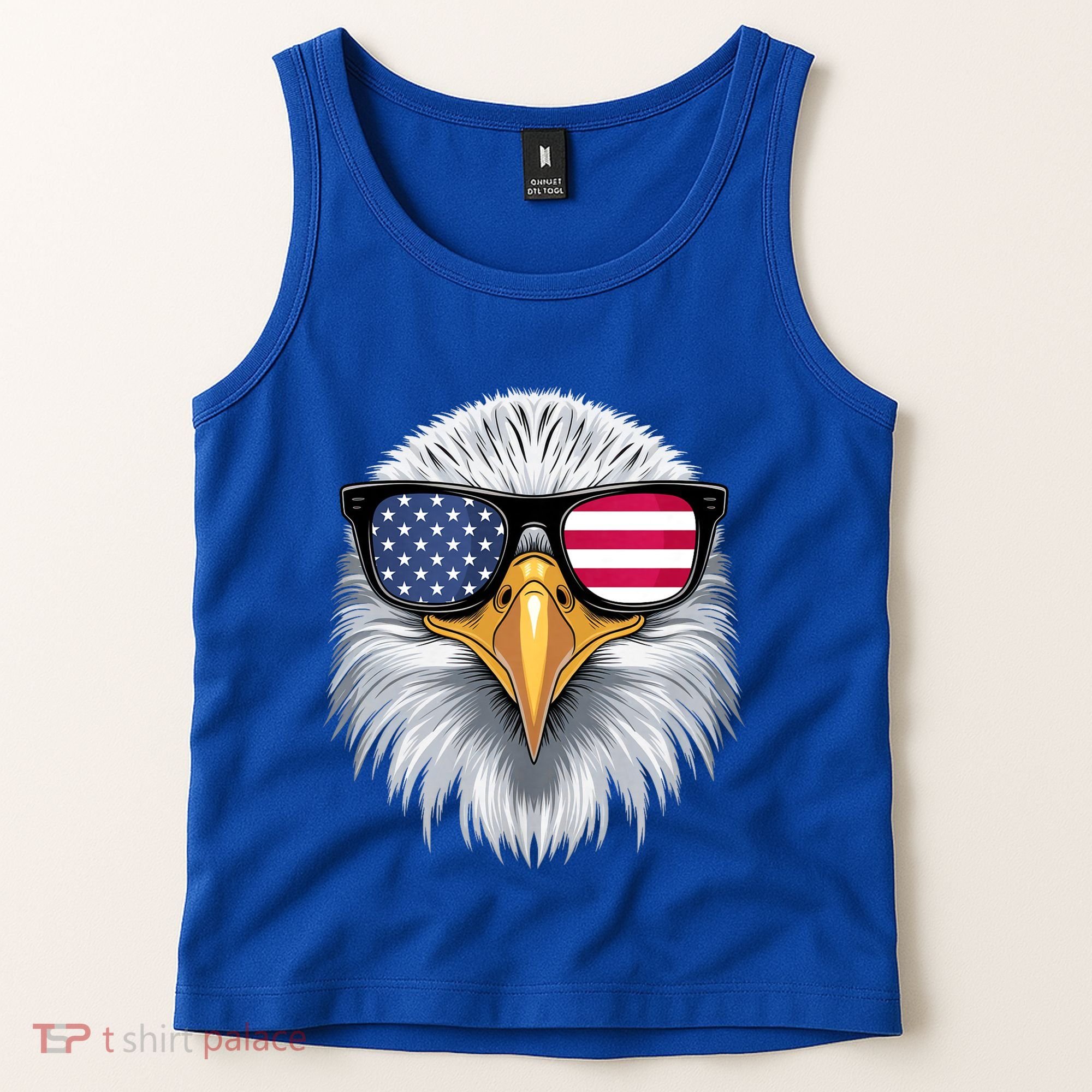 Usa Patriotic American Flag Bald Eagle Sunglasses July 4th Tank Top