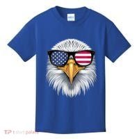 Usa Patriotic American Flag Bald Eagle Sunglasses July 4th Kids T-Shirt thumb 0