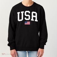 Usa Patriotic American Flag July 4th Women's Sweatshirt thumb 0