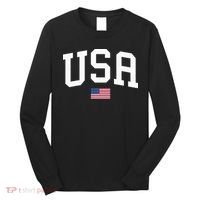 Usa Patriotic American Flag July 4th Long Sleeve Shirt thumb 0