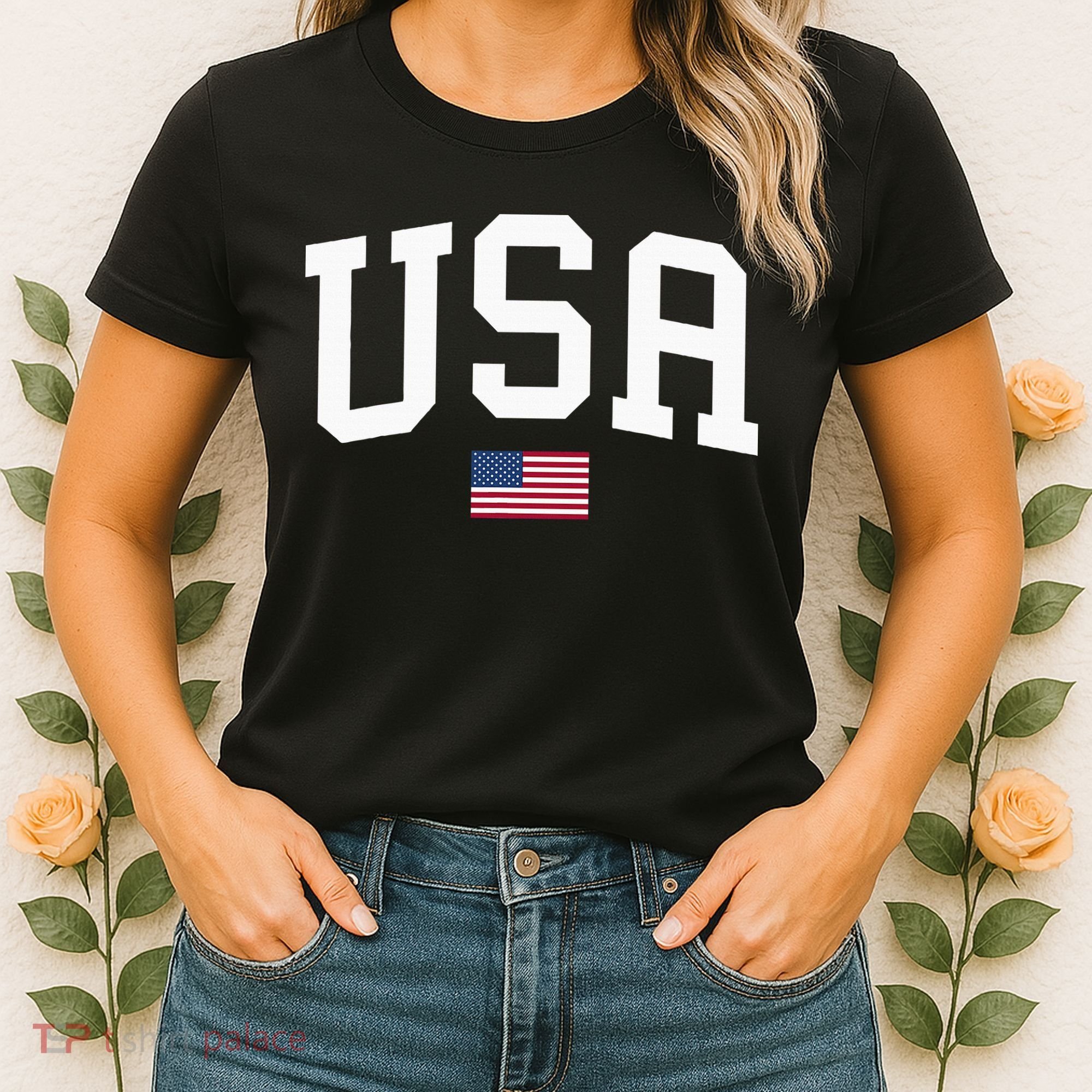 Usa Patriotic American Flag July 4th Women's T-Shirt
