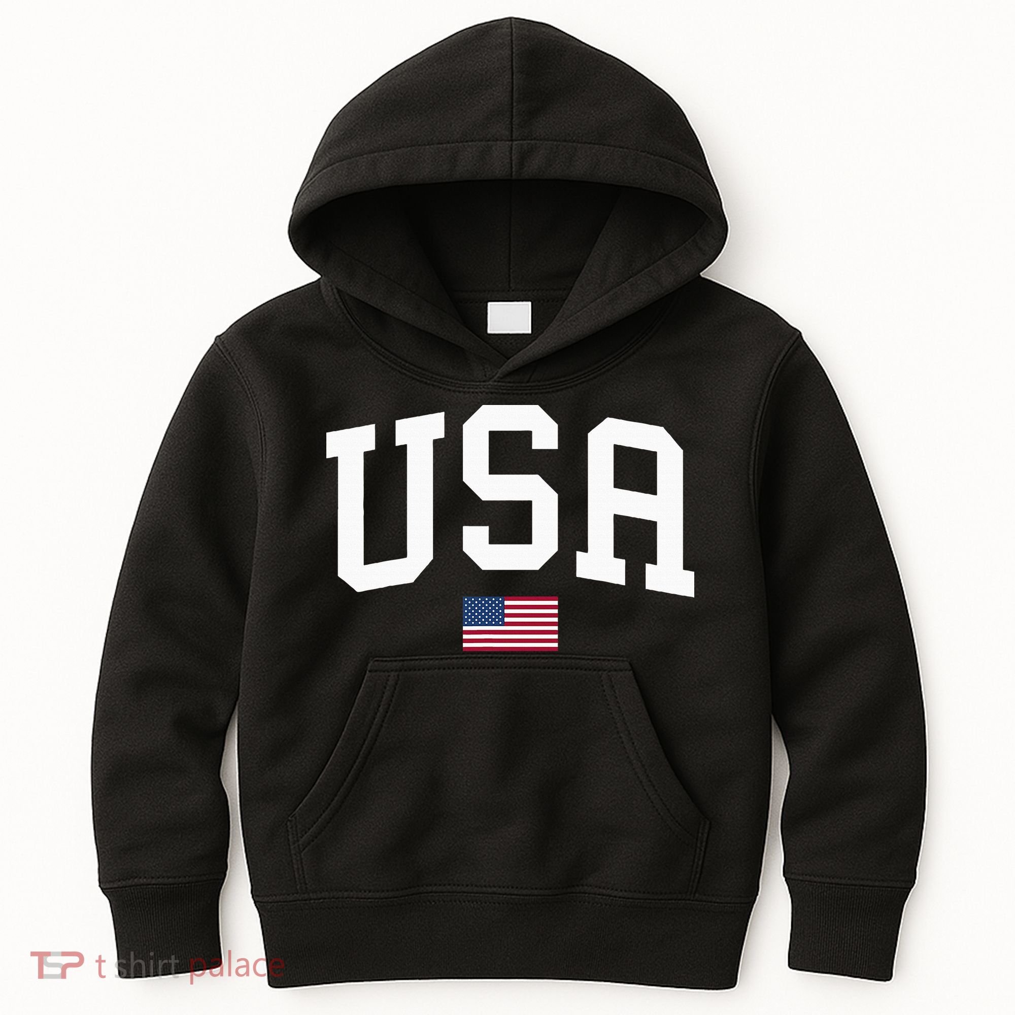 Usa Patriotic American Flag July 4th Kids Hoodie