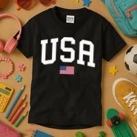 Usa Patriotic American Flag July 4th Kids T-Shirt thumb 3