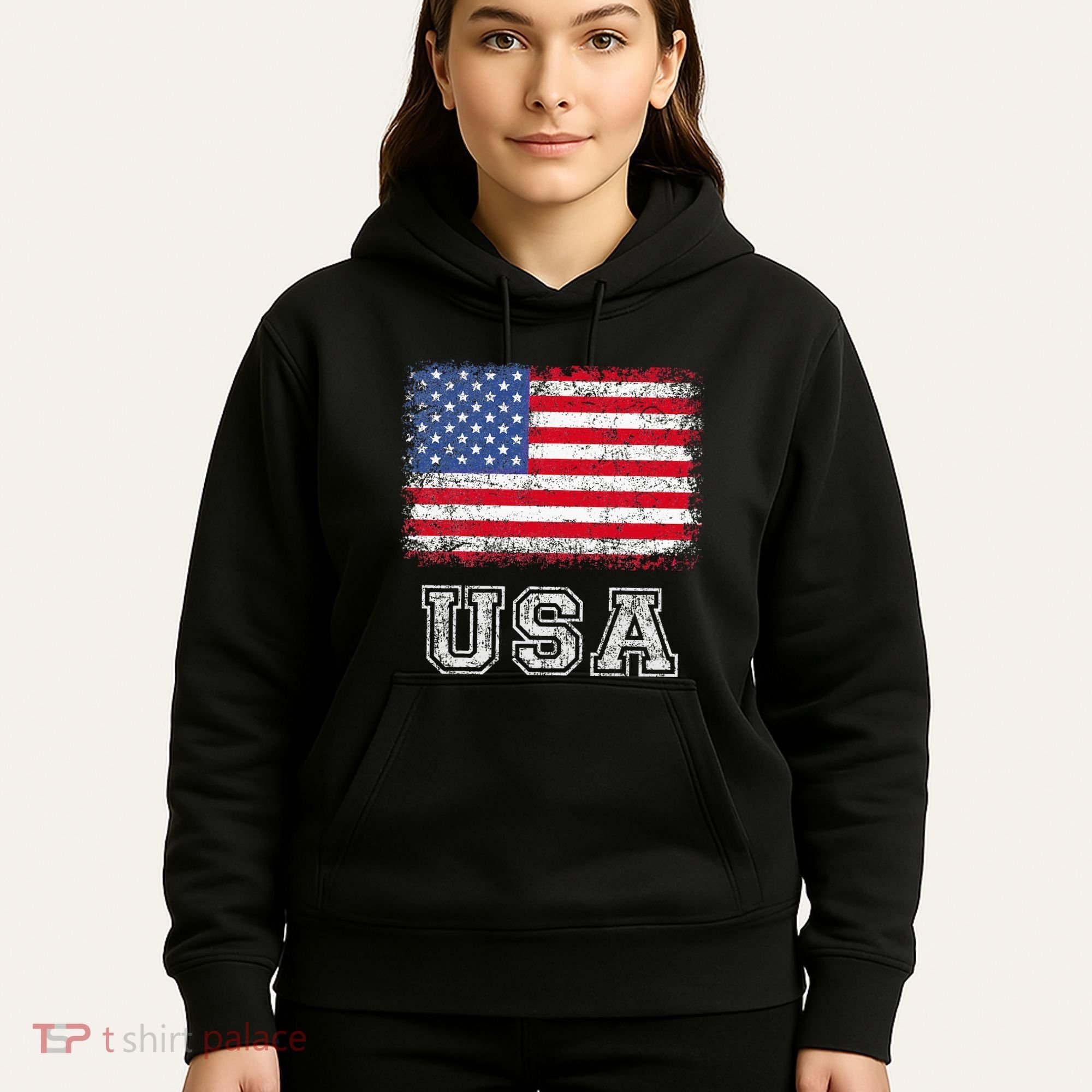 Usa Patriotic American Flag Hoodie