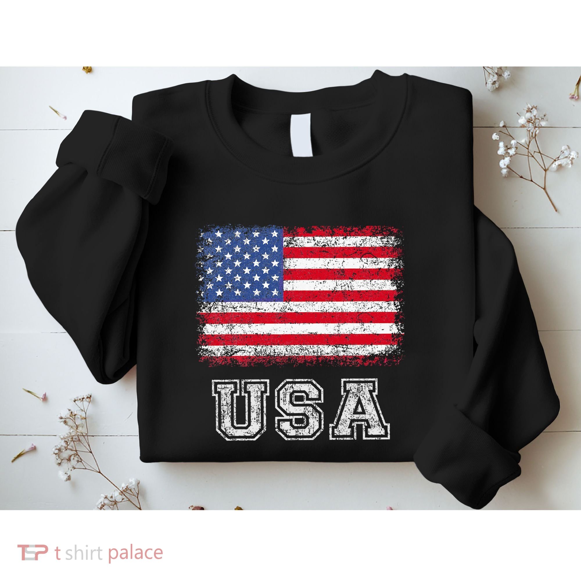 Usa Patriotic American Flag Sweatshirt